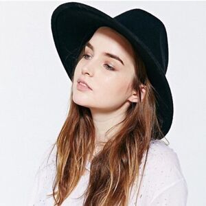Ectote Black Wool Boho Rancher Hat